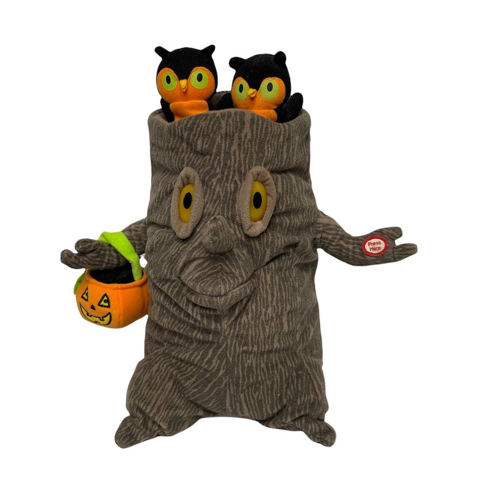 Hallmark Halloween Spooky Tree‎ Owl 11" Animated Singing Light Up Addams Family